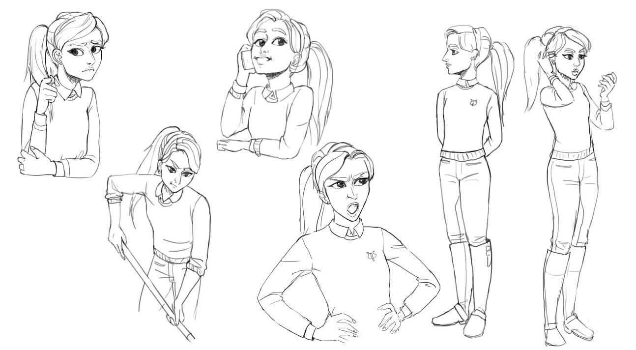 Anne poses