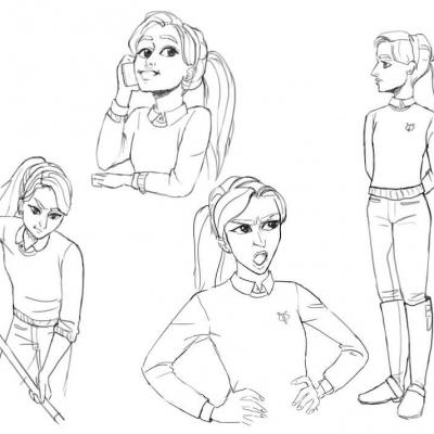 Anne poses